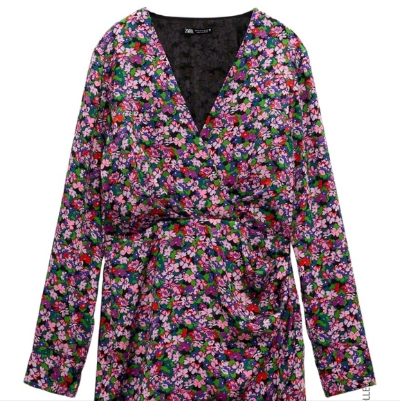 Zara Floral Print Dress NWT - Picture 3 of 6